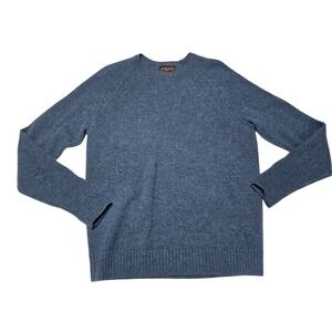 Black Brown 1826 Mens Blue‎ Crew Neck Sweater Men's Medium Lambswool